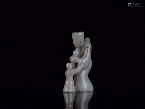 : ancient jade figures furnishing articlesSize: 4.3 cm wide ...