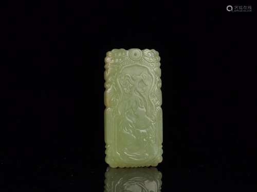 : hetian topaz bottle gourdSize: 2.9 cm wide and 0.8 cm high...