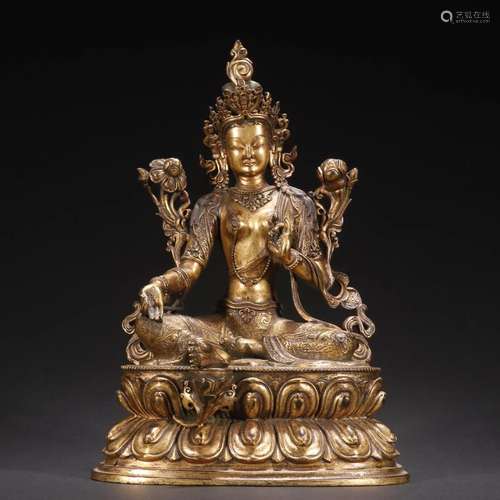 A Fine Gilt-bronze Figure of Tara