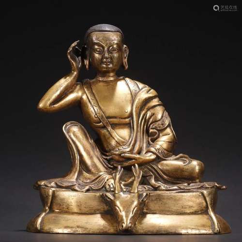 A Rare Gilt-bronze Figure of Buddha