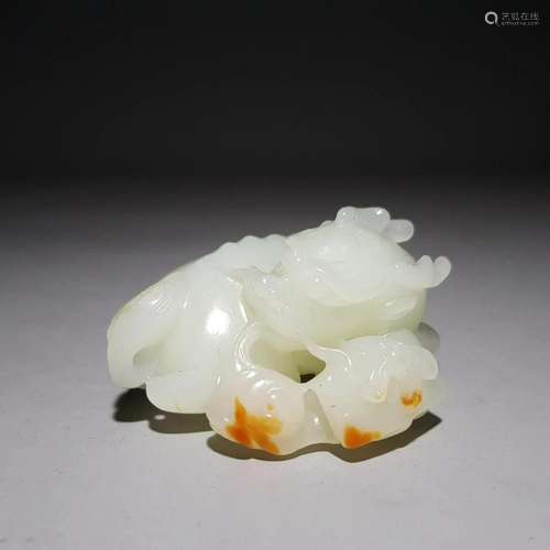 A Delicate Hetian Jade Beast Pendant