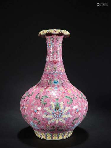 A Fine Famille-rose 'Flowers' Vase