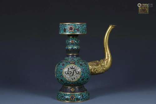 A Rare Gilt-bronze Cloisonne Enamel Pot