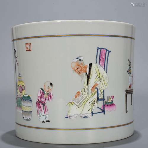 Blue and white enamel zhuxi's family precepts characters...