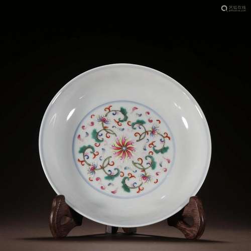 A Fine Famille-rose 'Flowers' Plate