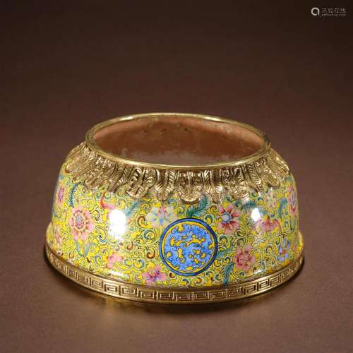 A Fine Gilt-bronze Enamel Water Vessels