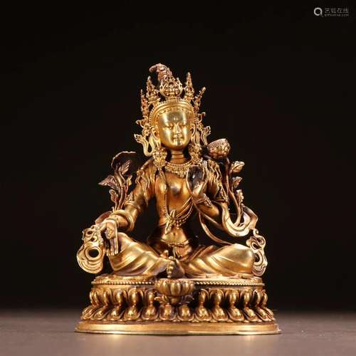 A Fine Gilt-bronze Figure of Tara