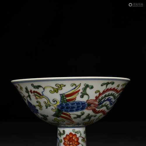 Blue and white color around branch grain footed bowl was 11 ...