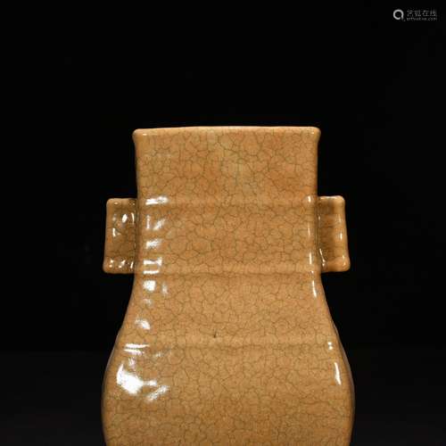 Elder brother kiln penetration ears 22 * 14 cm square bottle...