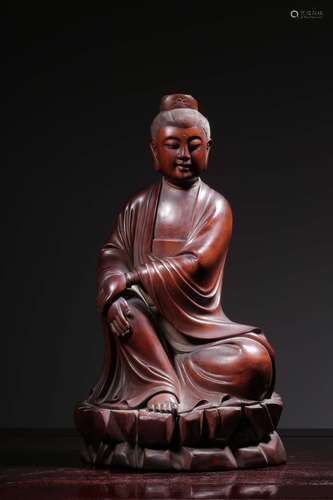 Boxwood carving guanyin caveSize: 28 cm high, 16 cm wide, 14...