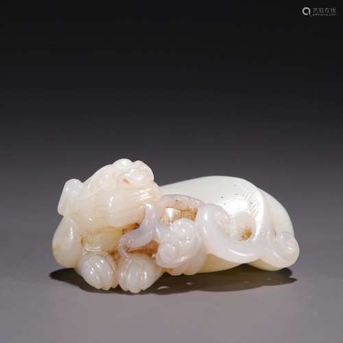 Hetian jade, seed makings ruyi benevolent carvingsSpecificat...