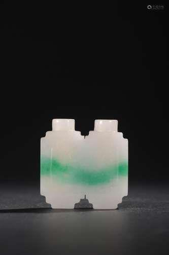 - jade double snuff bottlesSpecification: 4.6 cm long and 4....