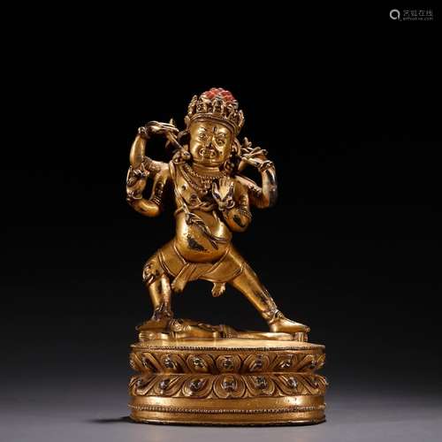 , copper and gold four arm protector statuesSpecification: h...