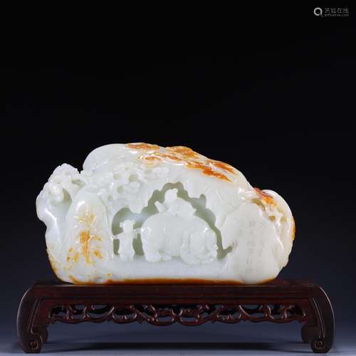 Xiangshan son furnishing articles: hetian jade boy playSpeci...