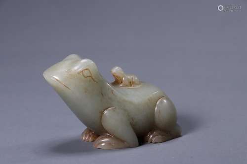 : hetian jade frogSize: length 9.5 cm width 4 cm high 5.8 cm...