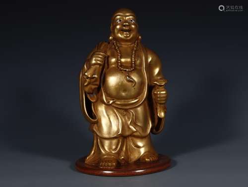 Type of furnace jun glaze rust red glaze bag of Buddha.Size:...