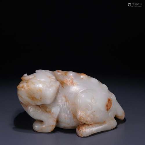 : hetian jade the mythical wild animal carvingsLength: 20.5 ...