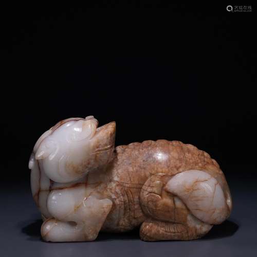 : hetian jade the mythical wild animal carvingsLength: 22 cm...