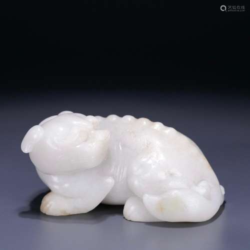 : hetian jade the mythical wild animal carvingsLength: 13.1 ...