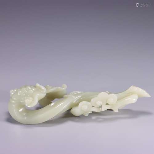 : hetian jade ganoderma lucidum ruyi furnishing articlesSize...