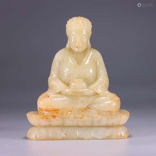 : hetian jade Buddha furnishing articlesSize: 17 cm high, 13...