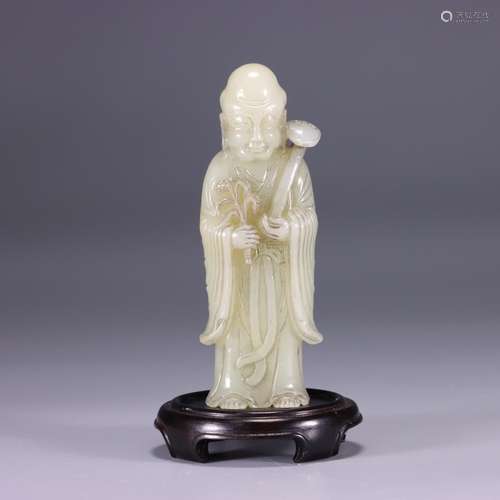 : hetian jade ruyi furnishing articlesSize: 11.2 cm long, 3....