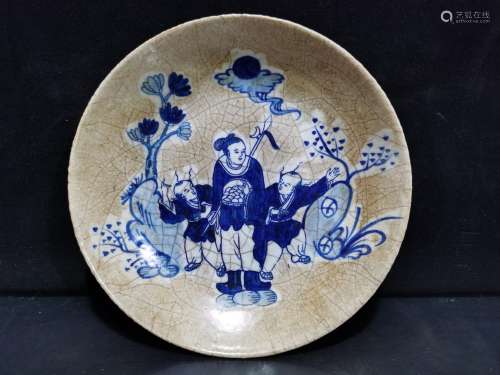 The nail plate, elder brother kiln, hand draw a pair of blue...