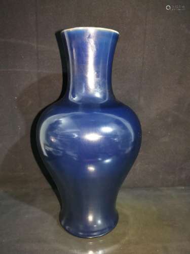 , a single glaze ji a pair of blue glaze vase