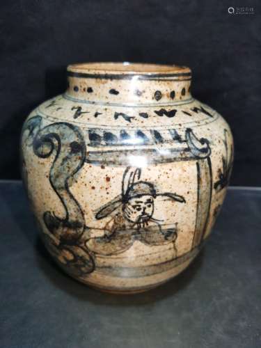 Little rabbit, hand-painted character canister