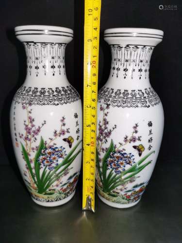 , pastel meilan good decorative vase a pair