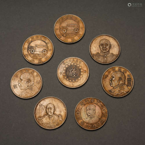 中國民國時期銀幣 八枚