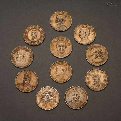 中國民國時期銀幣 十一枚