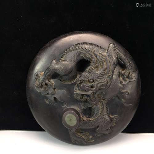 side stone: dragon show bead four inkstoneNatural stone, the...