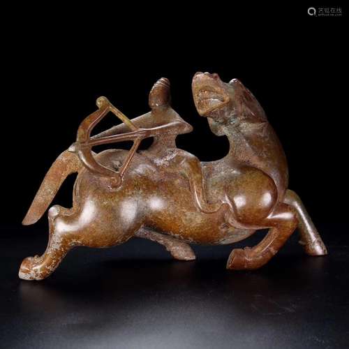 And Tian S horse riding and shooting, pit, carved exquisite,...