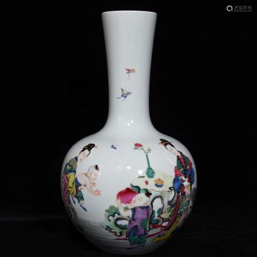 Yongzheng colourful figure tree godsonHigh diameter of 17.5 ...