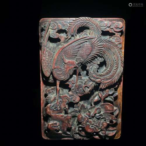 songhua cover inkstone: show peony fungTake rare pine marble...