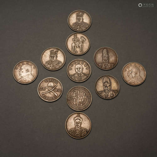 中國民國時期銀幣 十一枚