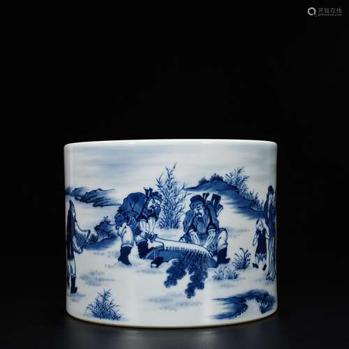 Blue and white farmhouse tattoo pen container 15 cm * 20 540...