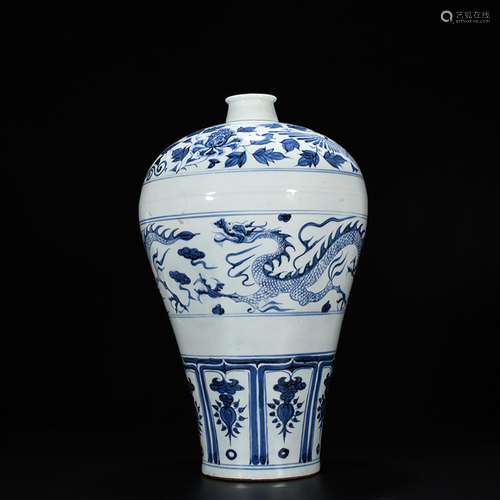 Blue genghis khan dragon plum bottle of 44 cm * 28 1200