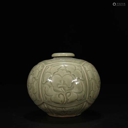 Yao state kiln carved flower grain apple 11 cm * 13, 2100