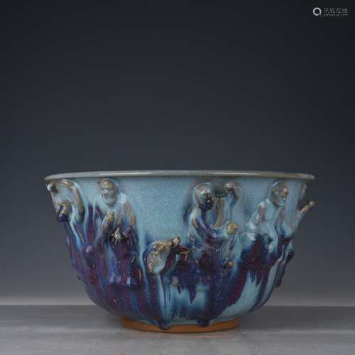 Sky blue glaze obsidian masterpieces change model, flowerpot...