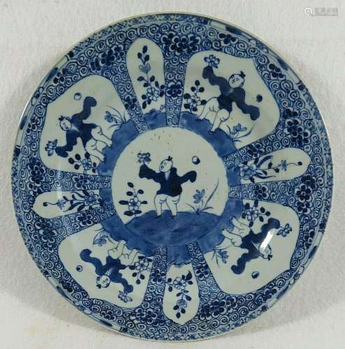 Antique Chinese Kangxi Porcelain 18th Century Plate #5