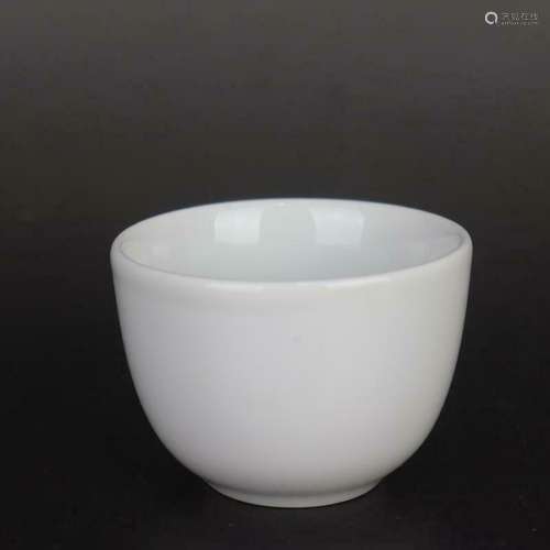 Chinese Jingdezhen Sweet White Porcelain Teacup Cup 3.0 inch...