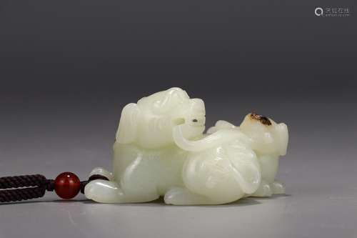 : hetian Bai Yutai the lion put a littleLong and 6.3 cm wide...