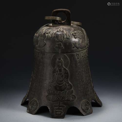 Longfeng poetry character, copper bellSize, total 55 31 cm i...