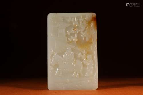 stories of hetian jade brandSize: 6.7 * 0.9 * 10.6 cm weighs...