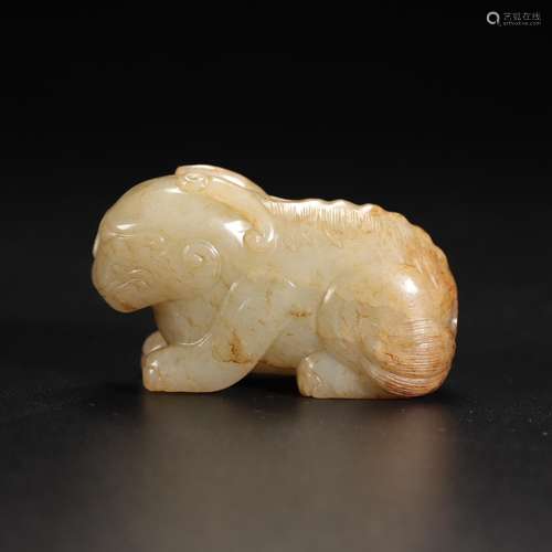 Hetian jade seed makings benevolent carvings, size: 6.8 * * ...