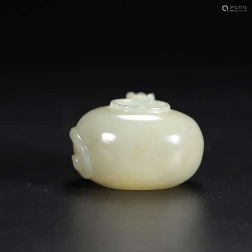 "Four water jar, hetian jade dragon grain size: 5.0 * 5...