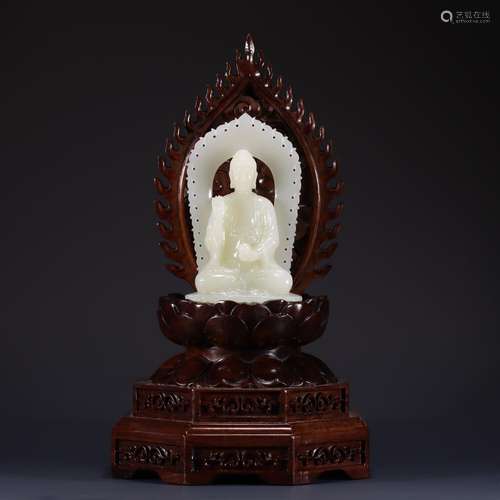 Hetian jade Buddha furnishing articlesHigh 27 cm. Buddha is ...