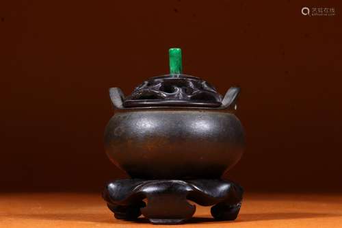 curios, copper incense burnerSize: 6 * 7.2 cm weighs 210 g.